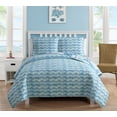 thumbnail image 2 of VCNY Home Patchwork Sealife 3-Piece Blue Reversible Quilt Set, Full/Queen, Adult, Unisex, 2 of 5