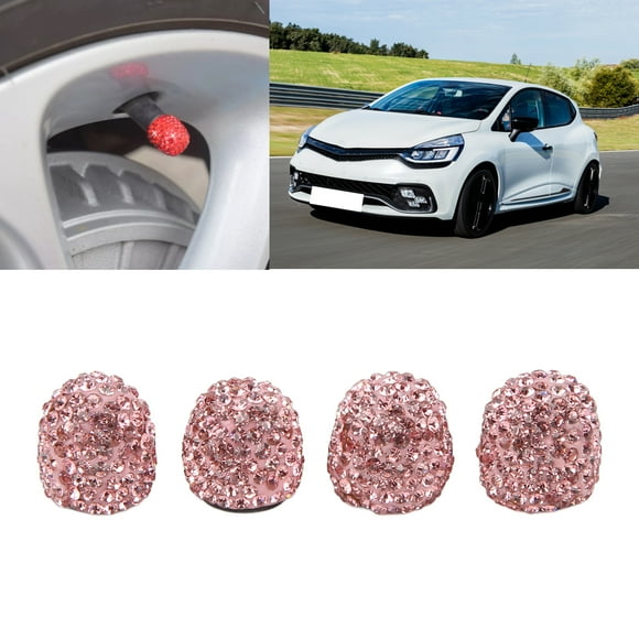 Bouchons de Tige de Valve Bling 15 mm Couvercle d'Air de Tige Décoration de Pneu Universel Voiture Moto