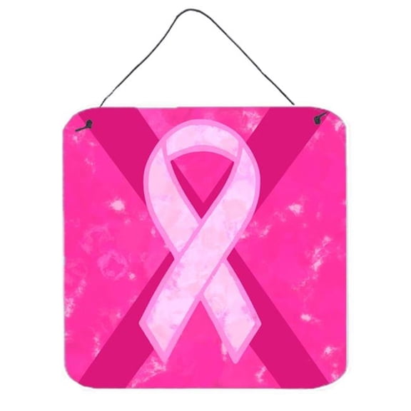 Breast Cancer Battle Flag Aluminium Metal Wall Or Door Hanging Prints