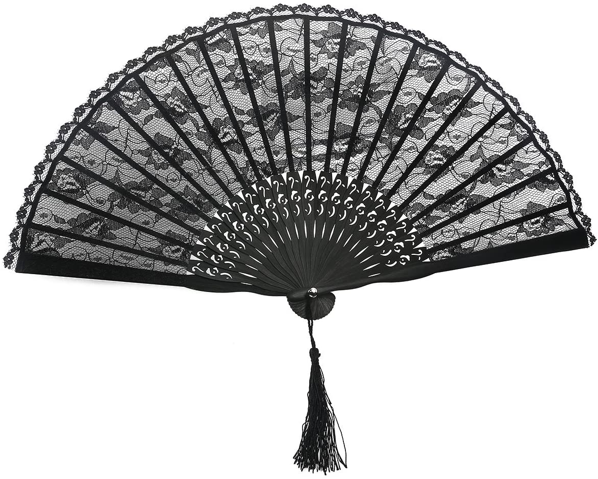 Merek Women Hand Fan Hand Held Fans for Wedding Party Favor Fancy Dress (Black) Walmart Canada