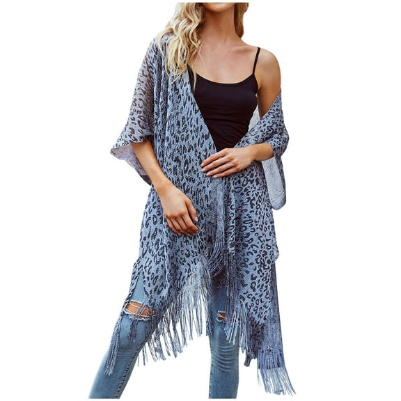 VEKDONE Womens Conservative TankiniBeach Coverup Women Dress Hollow Out Plus Size Swimwear Beach Bikini Cover up Tassel Swim Cover Ups Bathing Suit Coverups FemaleGray,One Size