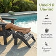 thumbnail image 3 of Folding Adirondack Ottoman set of 2, HDPE Outdoor Adirondack Chair Footrest for Outside Indoor,19.7in W,Grey(Set of 2), 3 of 7