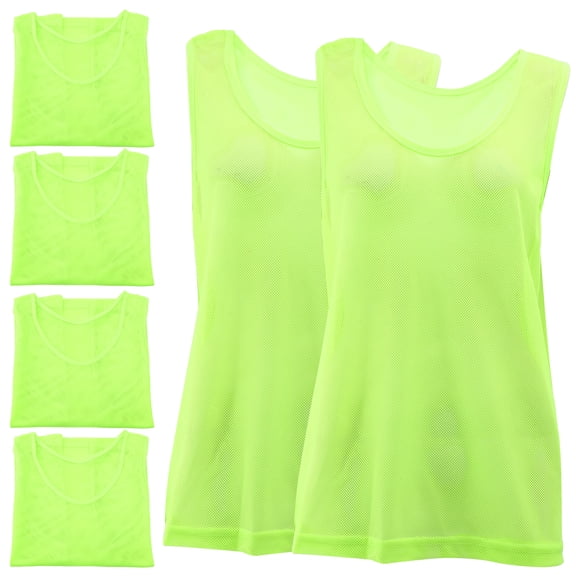YARNOW 6-Pack Lightweight Breathable Sports Vests for Soccer Basketball, Washable Athletic Training Pinnies for Teams