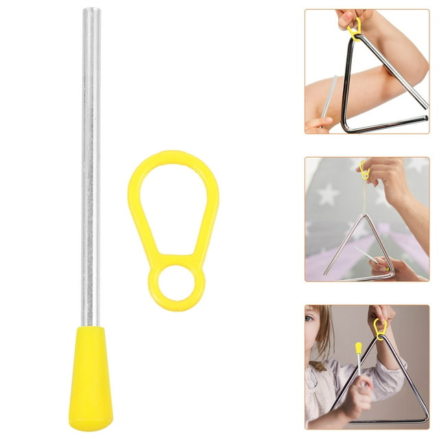 HEATSHAKING 1set Triangle Iron Mallets Professional Rods For Beginners Durable With Tone Music Lovers And Educators