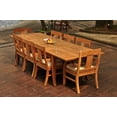 thumbnail image 2 of Grade-A Teak Dining Set: 8 Seater 9 Pc: 122" Atnas Double Extension Rectangle Table And 8 Osborne Arm Chairs Outdoor Patio WholesaleTeak #WMDSWVm, 2 of 4