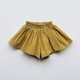 thumbnail image 4 of Odeerbi 1-9 Años Niñas Verano Algodón Lino Pantalones Cortos Ruffle Wide Leg Pantalones Cortos Casual Transpirable Color Sólido Cute Leisure Shorts, 4 of 5