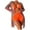 Orange, variant on WREESH Womens 3 Piece Swimsuits Tropical Print Bikini Set with Kimono Beach Cover Ups Printed Bikini Straps Bikini Deep V Split Swimsuit Set Swimsuit Set Bathing Suit Blue