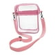 thumbnail image 4 of Bolso bandolera transparente de PVC para mujer, correa ajustable transparente. rosa pequeño, 4 of 9