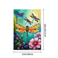 thumbnail image 4 of Amhnf Colorful Dragonfly And Flowers Garden Flag For Home Outdoor Garden Yard Decor 12x18 inch, 4 of 5