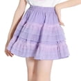 thumbnail image 2 of Cake Skirt for Girls, Elastic High Waist Tiered Ruffle Princess Short Dress for Summer, 2 of 7