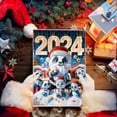thumbnail image 6 of Countdown Sets 2D Christmas Home Panda Ornaments With Santa Hat Holiday Advent Calendar Tree Decorations 2024 Christmas Tree Set, 6 of 7