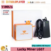 Lucky Miner LG07 Litecoin Dogecoin Miner 11MH/S LTC & Doge Miner Scrypt ASIC Miner WiFi 2.4GHz Crypto Mining Machine Silent for Home Mining