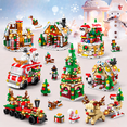 thumbnail image 3 of Serie navideña de ensamblaje de rompecabezas compatible con Lego, pequeñas partículas, juguetes para niños, adornos de regalo de cumpleaños, 3 of 4