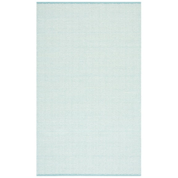 SAFAVIEH Vermont Zavia Chevron Area Rug, Teal/Ivory, 6' x 9'