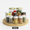 thumbnail image 2 of Rotating Trays for Table,12 inch Bamboo Rotating Spice Rack,Wooden Turntable Organizer for Kitchen Pantry Countertop Table,Round Non-Skid Turntable Tray for Salt Pepper Spices and Olive Oil, 2 of 8