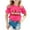Hot Pink, variant on Godom Girls T Shirts Short Sleeve Casual Cute Blouse Summer Tops Basic Tees
