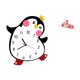 thumbnail image 5 of Reloj de pared multifuncional de madera con diseño de pingüino y ciervo durmiendo, figura de resina para dormitorio, cocina, comedor, decoración artes, 5 of 8