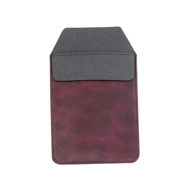 Protector de bolsillo de cuero PU grueso Salvador Estuche para bolígrafo Rojo