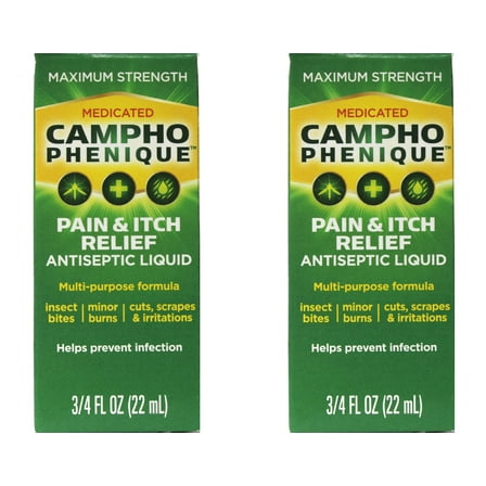 2 Pack - Campho-Phenique Pain Relieving Antiseptic Liquid, 0.75oz Each