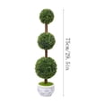 thumbnail image 4 of YiJuHui Artificial Topiary Trees Outdoor Indoor, Boxwood Topiary Ball Potted Plant, Realistic Faux Greenery Decor, Low Maintenance Evergreen Shrub for Porch Entryway Living Room Home Office Decor, 4 of 8