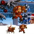 thumbnail image 1 of Colgante de Papá Noel para Árbol de Navidad de 8 Cm | Adorno Colgante Festivo y Divertido | Luces Brillantes | Regalo Ideal para Amantes de Los Perros | Decoración Navideña Coleccionable, 1 of 6