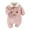 Pink, variant on Qlbmong Baby Onesie Winter Boy Girl Toddler Newborn Fleece Comfy Jumpsuits Infant Warm Cute Clothes