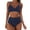 Navy, variant on Tie Back Bathing Suit,High Waisted Bikini Sets,Peplum Swimsuits for Women,Halter Swimsuits for Women,Bathing Suit for Women,Bikinis Set,Tie Bikini Sets for Women Hot Pink S