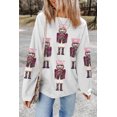 thumbnail image 3 of Casuashion Sparkling Nutcracker Graphic White Corded Sweatshirt - Christmas Chic!, 3 of 4