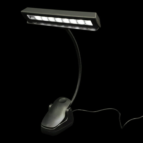 Niceauty Bedside Clip Lamp Black Multi Function LED Reading Light with USB Charging