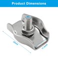 thumbnail image 2 of HUGFEGWE 12Pcs M5 Simplex Clamps Wire Rope Clip Cable Clamps - 304 Stainless Steel - Single Bolt Cable Clips Clamp Fastener for 3/16 Inch Diameter Wire Rope UA824-12915, 2 of 5