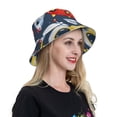 thumbnail image 6 of Bingfone Astronaut And Space Bucket Hat for Men Women,Packable Reversible Printed Sun Hats,Fisherman Outdoor Travel Hiking Beach Caps, 6 of 7