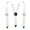 White, variant on SGFCWSX Men Y-Type Adjustable Suspenders, Strong Clips Elastic Straps 3.8cm Width Formal Black