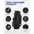 thumbnail image 3 of Sturdum Golf Stand Bag Lightweight Carry Bag with 7-Way Dividers, Cooler Pocket, Adjustable Shoulder Strap, 900D Weather-Resistant Fabric for Men Women, 3 of 7