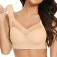 thumbnail image 4 of Sngxgn Women's Comfort Wireless Bra, Full-Coverage Wirefree T-Shirt Bra(Beige,XXXXXL), 4 of 4