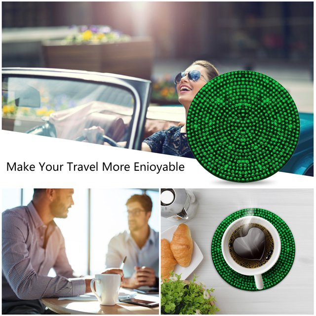 Posavasos de coche antideslizante brillante resistente a altas temperaturas y fácil de desmontar Ndcxsfigh Accesorios para autos y motos