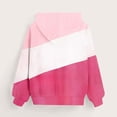 thumbnail image 6 of AJTQTH Kids Girls Color Block Hoodie Tops Lightweight Casual Fall Long Sleeve Hooded Pullover Sweatshirts Fashion Fleece Lined Warm Outfit Clothes with Pockets Hot Pink 7-8 Years, 6 of 6