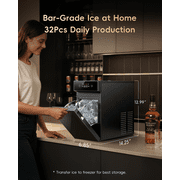 Ecozy Chillio 2.4 Crystal Clear Ice Ball Maker with CrystalFlux Technology, Compact Sphere Ice Machine with Timer, 32 Balls/Day, for Home Bar