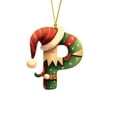 thumbnail image 2 of LmnLft 26 Letters Christmas Tree Hanging Ornaments, Acrylic Alphabet Initial Pendants, Customizable Xmas Decoration for Kids and Family, 2 of 7