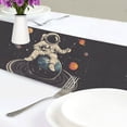 thumbnail image 4 of Yayeee Table Runner 70 inches Long Home Kitchen Dinning Party Decoration, Black Astronaut Space, 4 of 7