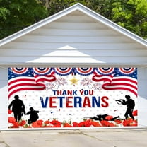 Memorial Day Banner, Happy Veterans Day Decorations, Memorial Day Decorations for Office, Thank You Veterans Banner Memorial Day 4th of July Veterans Day Patriotic Decorations tineit,8x6 ft