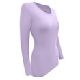 thumbnail image 5 of Women's Under Scrubs Long Sleeve T-Shirt Comfort V-Neck Medical Underscrub Tee -Super Soft and Stretchy (Lavender, Small), 5 of 7