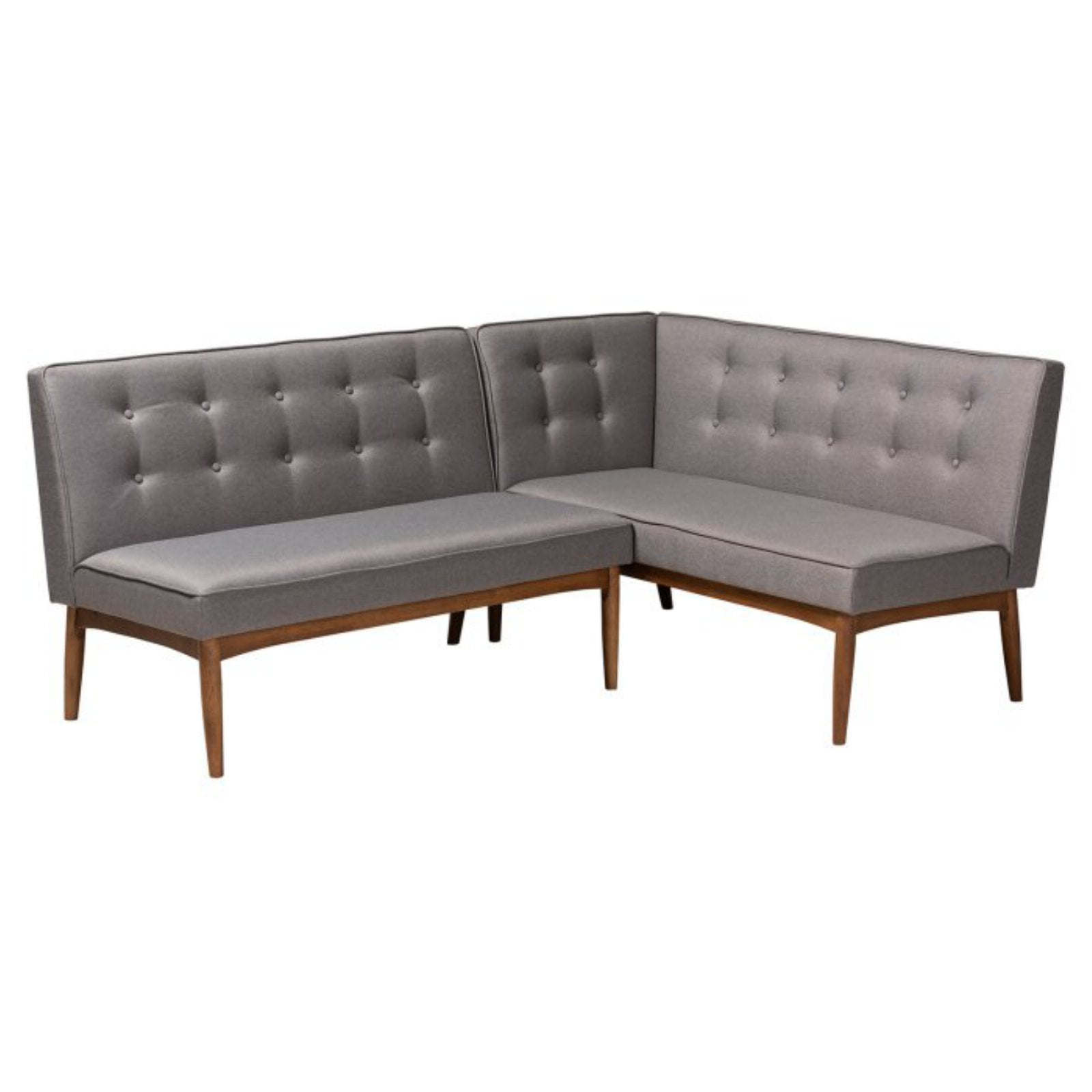 Baxton Studio Arvid 2 Piece Nook Corning Dining Bench