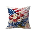 thumbnail image 2 of romoty 4th of July Patriotic Pillow Covers 18"x18", Individual Independence Day Kittens and Gnomes Throw Pillow Case, Square Decorative Cushion Cover for Home Sofa Couch Farmhouse Decor, 2 of 6