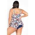 thumbnail image 2 of Avenue Women's Plus Size Sharkbite Print Tankini Top, 2 of 6