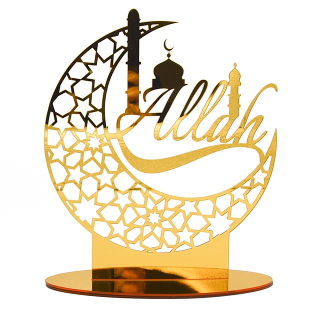 Acrylic Ramadan Moon Craft Ornament Home Table Gift Party Festive Decoration