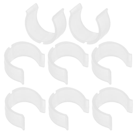 WHAMVOX 8pcs U-Shaped Anti-Slip Curtain Rod Brackets Buckle Plastic Fastener For 26-28 Mm Rods Ideal For Ceiling Curtain Rod Shower Curtain Rod Mount