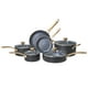 Beautiful 10 PC Cookware Set, Black Sesame by Drew Barrymore - image 7 of 9