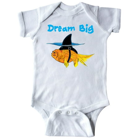

Inktastic Dream Big Cute Goldfish with Shark Fin Gift Baby Boy or Baby Girl Bodysuit