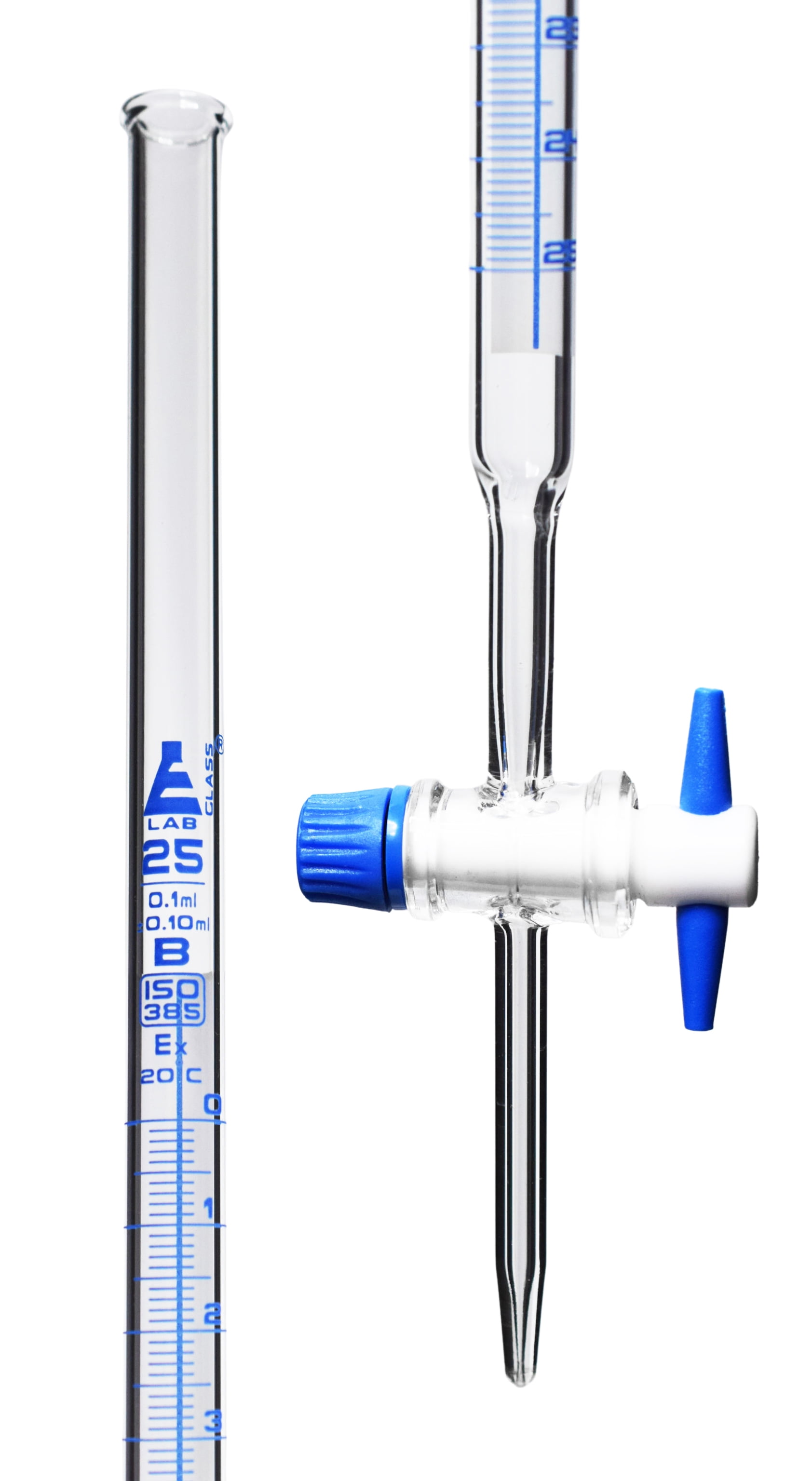 Lab Burette, 25mL Schellbach Design for Accurate Miniscus Reading