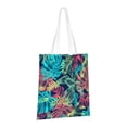 thumbnail image 2 of YFYANG Reusable Cotton Canvas Tote Shopping Bag, Tropical Plant Washable Portable Grocery Bag for Daily Travel, 2 of 8